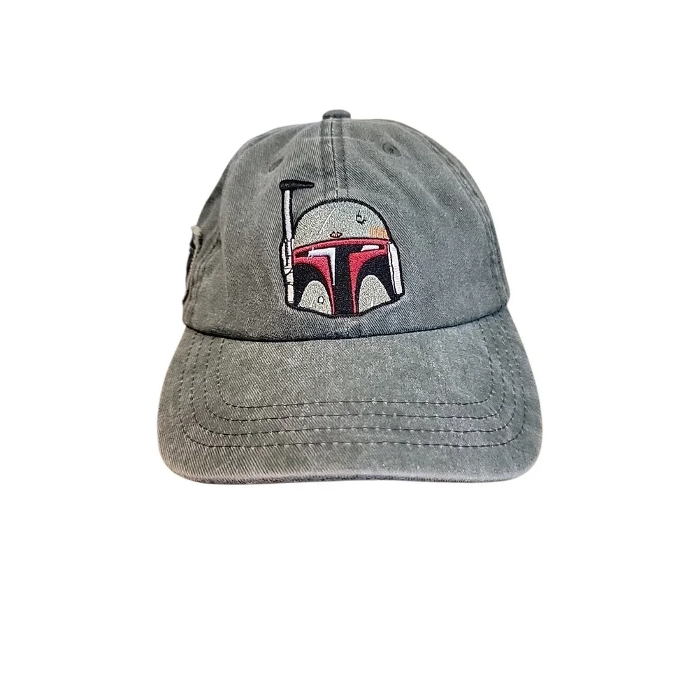 Boba Fett Hat Cap Mens Green Strap Back Mandalorian Star Wars Disney Embroidered